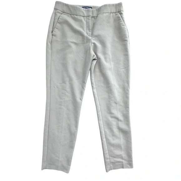 Express Tan/beige three-quarter length office work trousers pants. size 6 - Picture 1 of 14